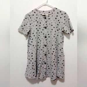 Dividends Maternity top/dress grey floral size Small